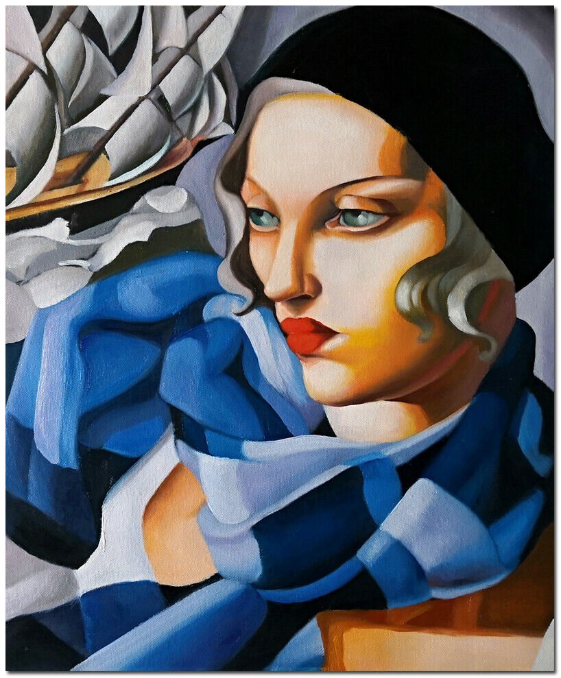 Tamara de Lempicka Oil Painting On Canvas: Tamara de Lempicka Oil Painting On Canvas . Unframed. Size: 20 x 24 . Provenance: NY Collector. NO documents or Authenticity. Sold as is.