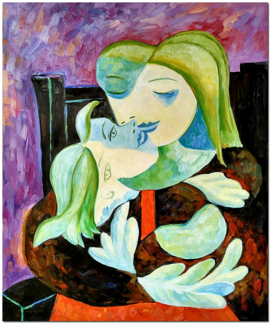 Pablo Picasso Cubist Oil Painting On Canvas: Pablo Picasso Cubist Oil Painting On Canvas . Unframed. Size: 16 x 20 . Provenance: NY Collector. NO documents or Authenticity. Sold as is.