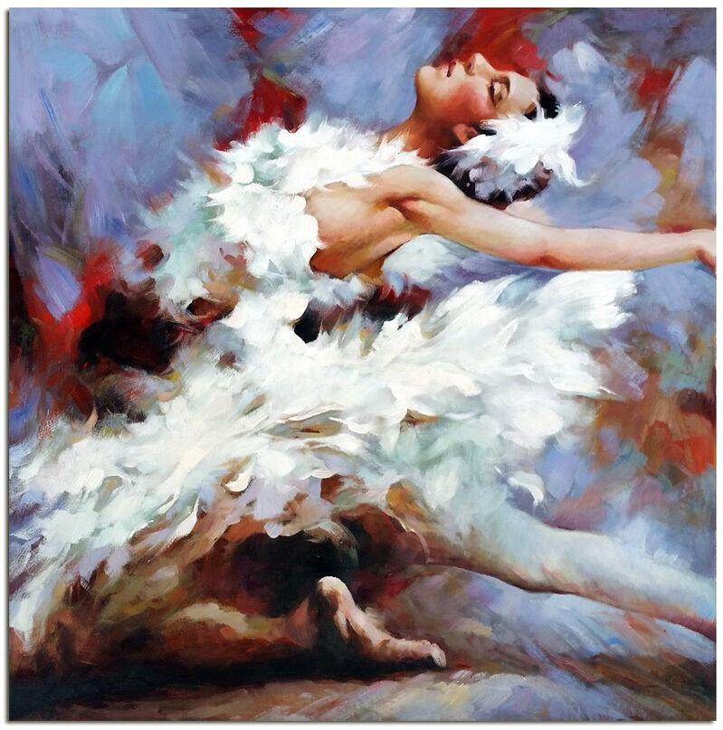 Ballet Dancer Oil Painting On Canvas (1 of 3)