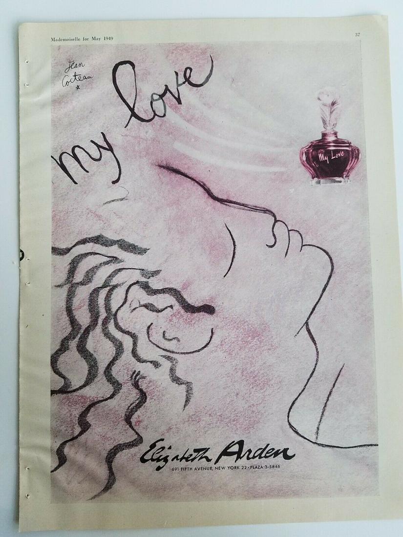 Jean Cocteau VINTAGE ORIGINAL MAGAZINE ADVERTISEMENT (1 of 1)