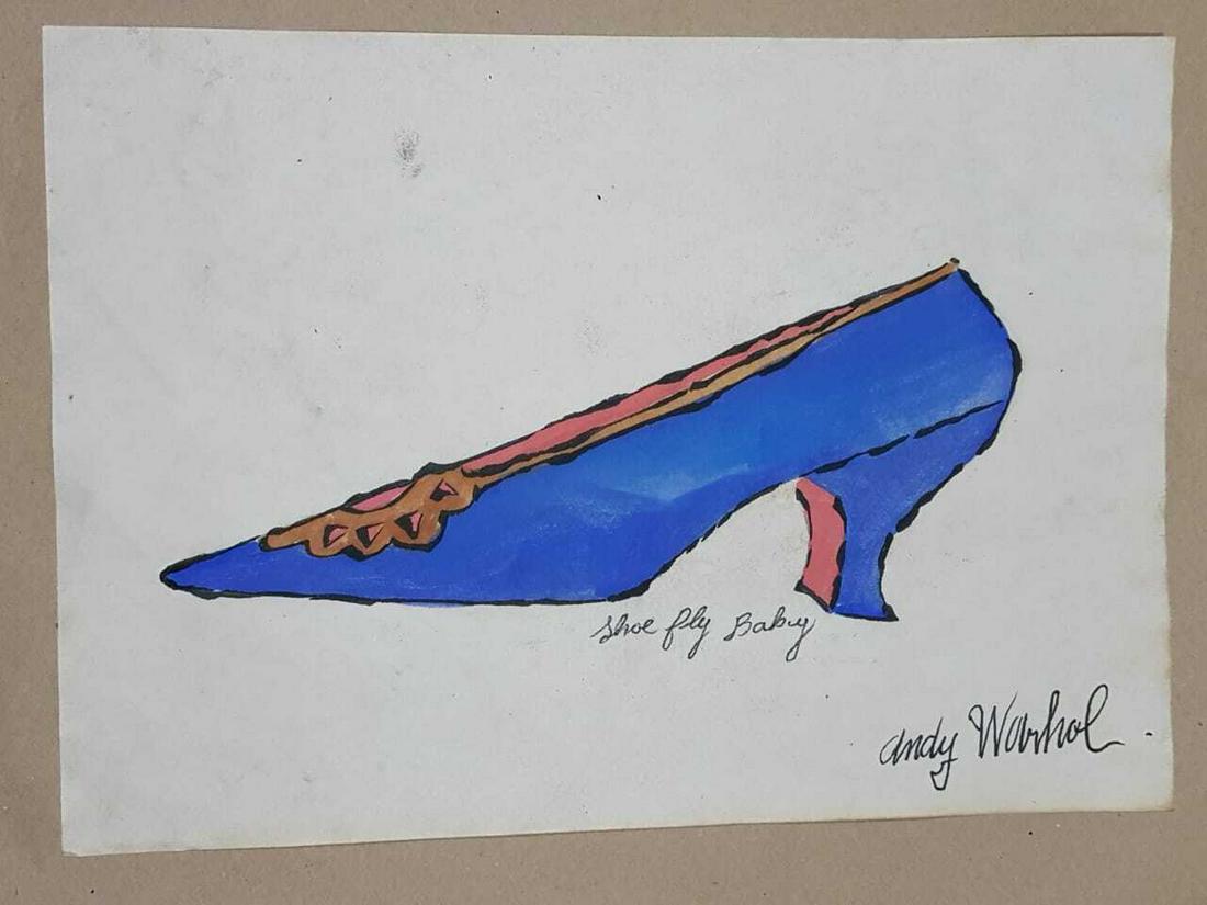 Andy Warhol Mixed Media on Paper signed (1 of 2)