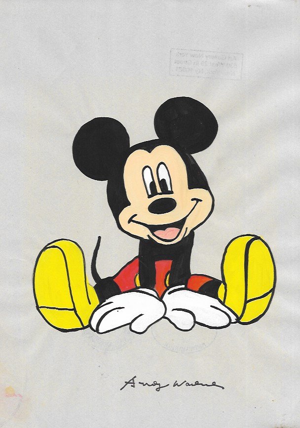 Andy Warhol DRAWING ON PAPER SIGNED AND SEALED (1 of 2)