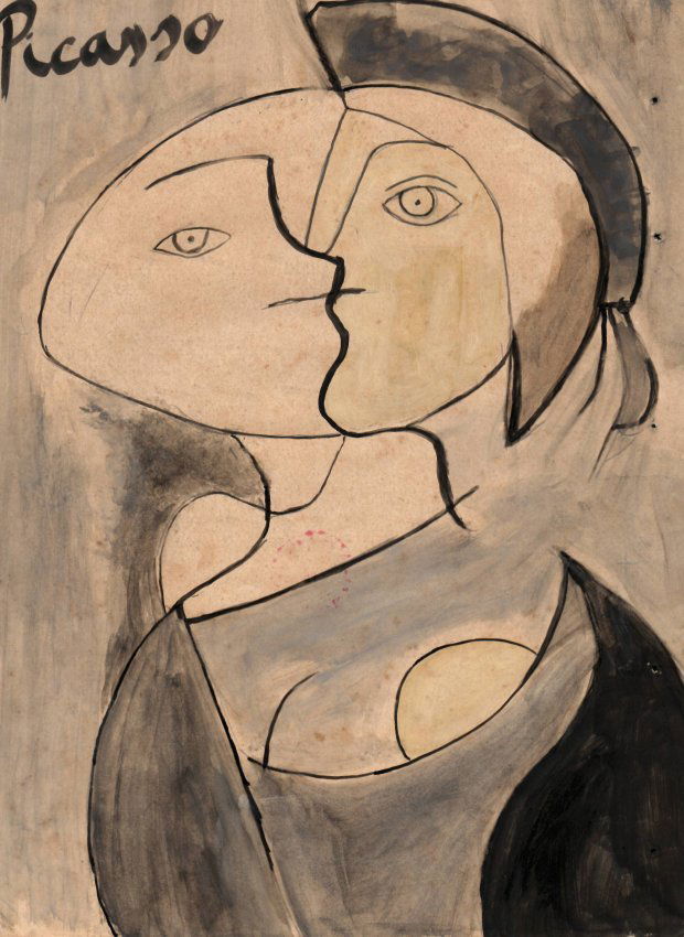 Pablo Picasso on Paper signed Stamp On verso . (1 of 2)