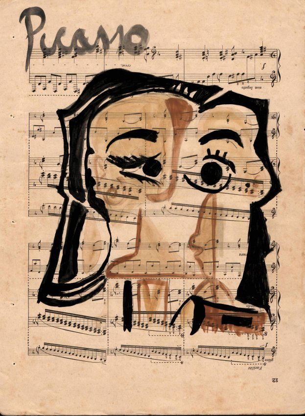 Pablo Picasso on Paper signed Stamp On verso . (1 of 2)