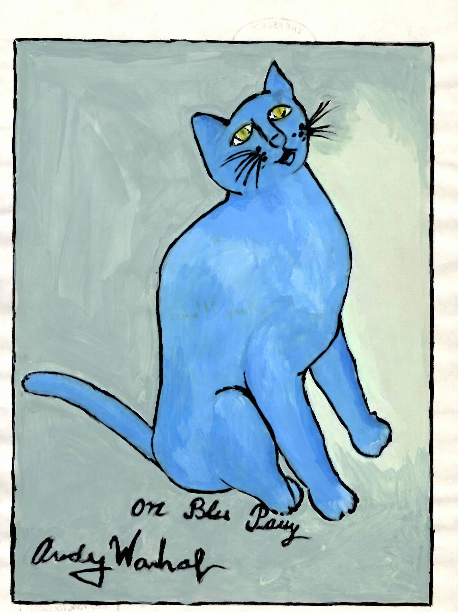 Andy Warhol DRAWING ON PAPER SIGNED AND SEALED (1 of 2)