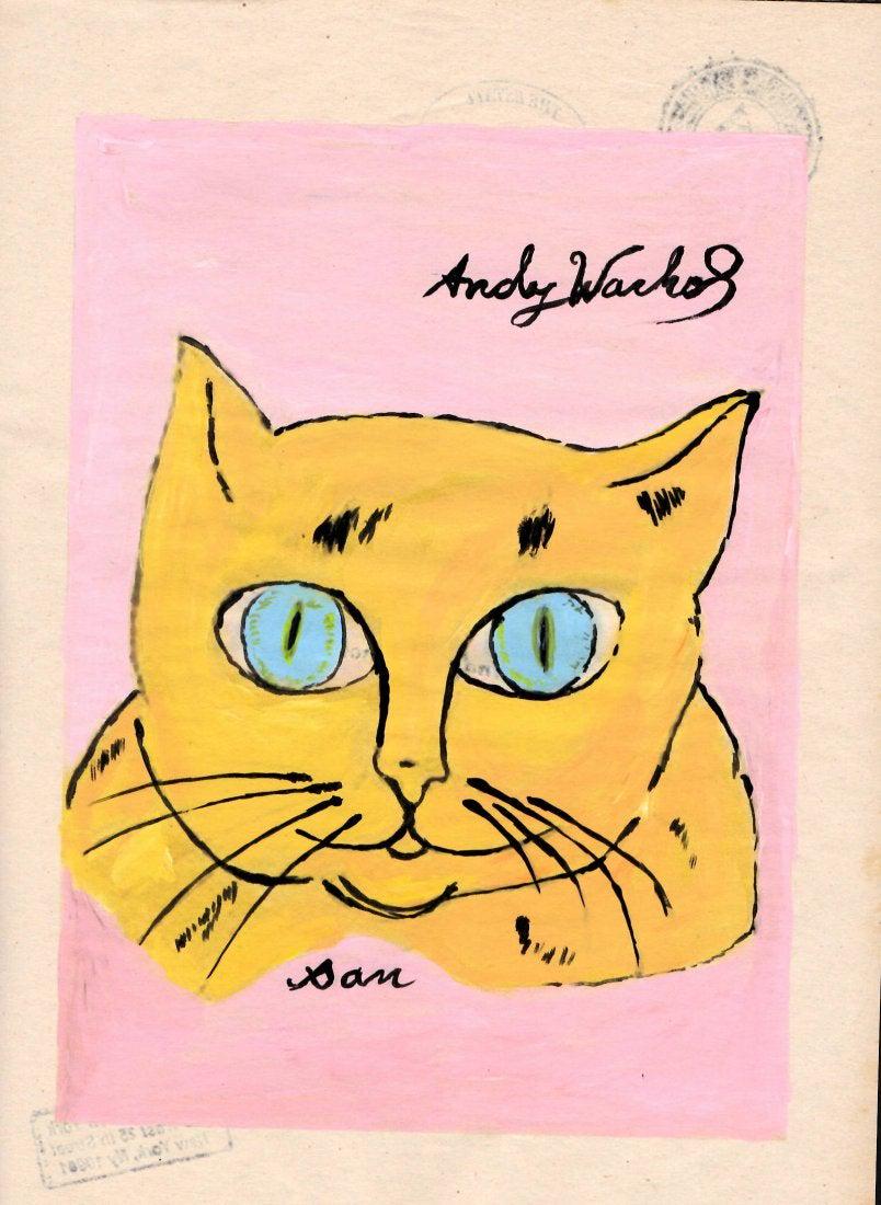 Andy Warhol DRAWING ON PAPER SIGNED AND SEALED (1 of 2)