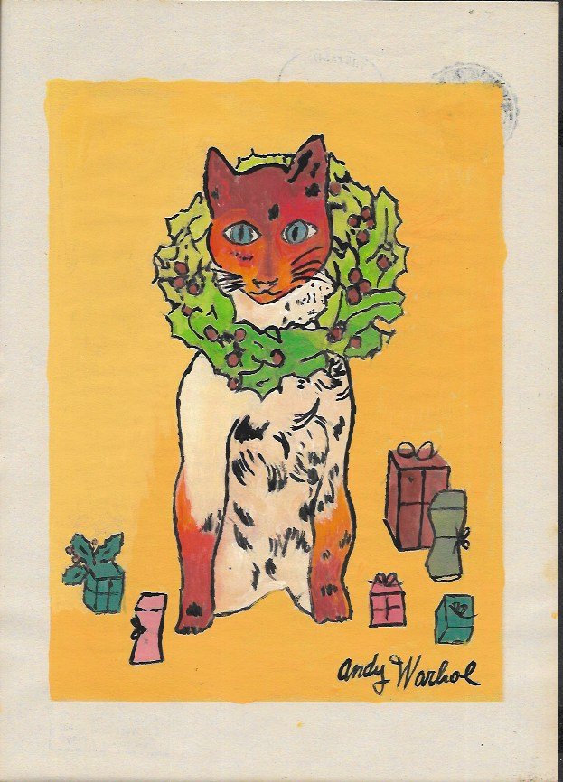 Andy Warhol DRAWING ON PAPER SIGNED AND SEALED (1 of 2)