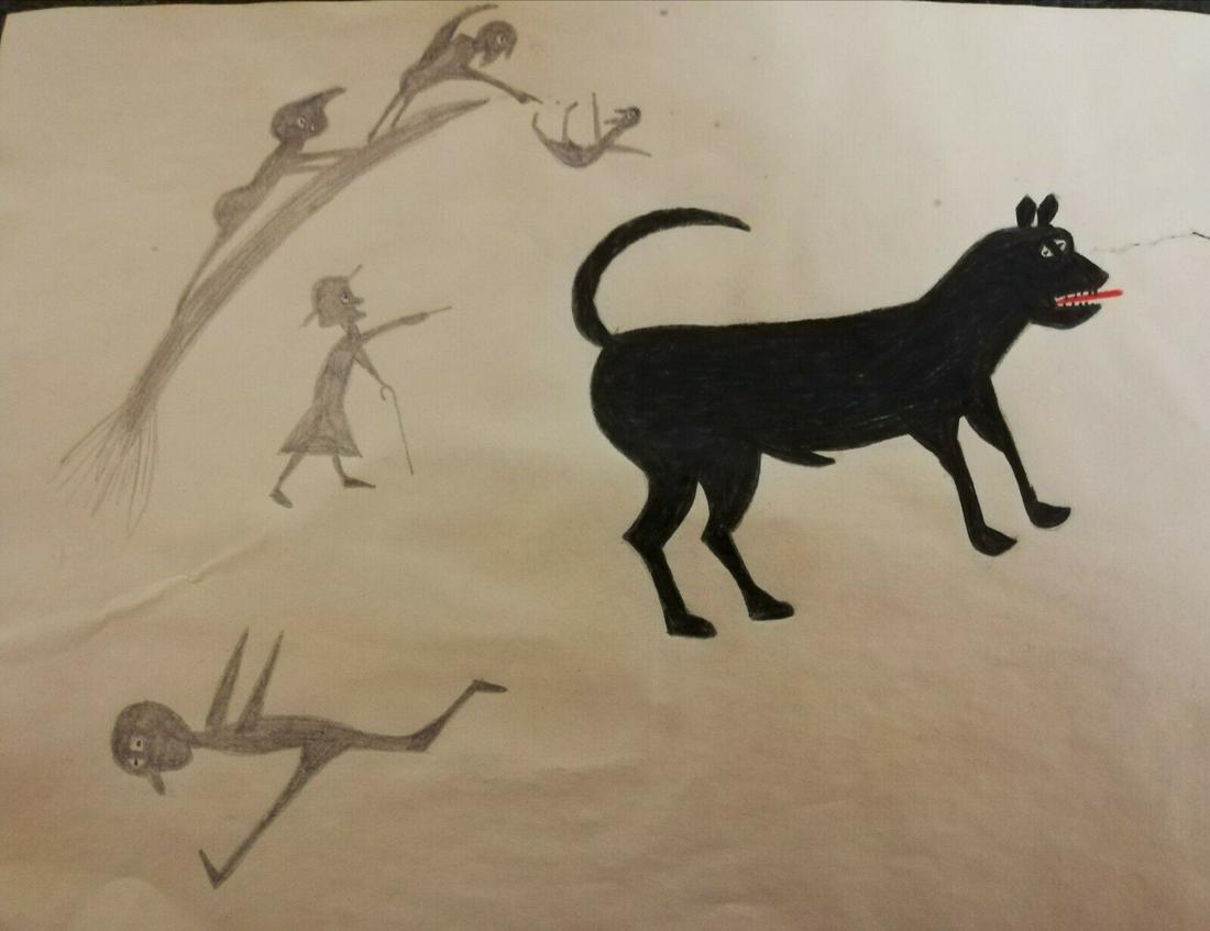 Bill Taylor Outsider Artist Painting on Paper: Bill Taylor Outsider Artist Painting on Paper. Size: 11 x 8 inches. Watercolor on paper.This work is being offered as-is, as in manner of or as after the artist. William -Bill- Traylor (April 1, 1853�