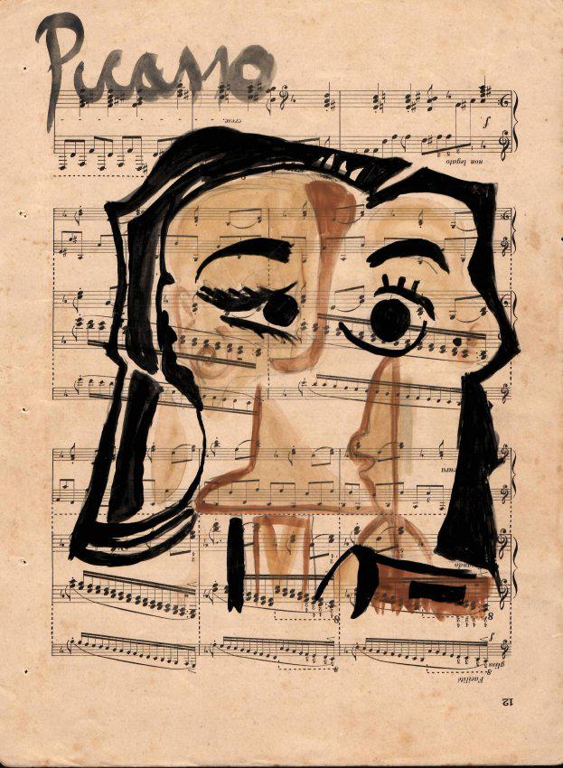 Pablo Picasso on Paper signed Stamp On verso . (1 of 2)