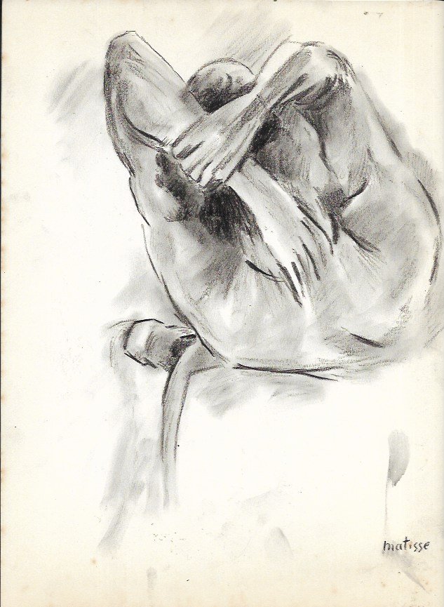 HENRI MATISSE DRAWINGS ON PAPER SIGNED AND SEAL: HENRI MATISSE DRAWINGS ON PAPER SIGNED AND SEAL. Size: 8 x 12 In. N York Collection. Good condition