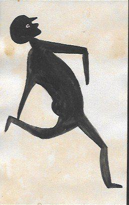 Bill Taylor Outsider Artist Painting on Postcard: Bill Taylor Outsider Artist Painting on Postcard Size: 6 x 4 inches. This work is being offered as-is, as in manner of or as after the artist. William -Bill- Traylor (April 1, 1853ÃƒÂ‚Ã‚Â–