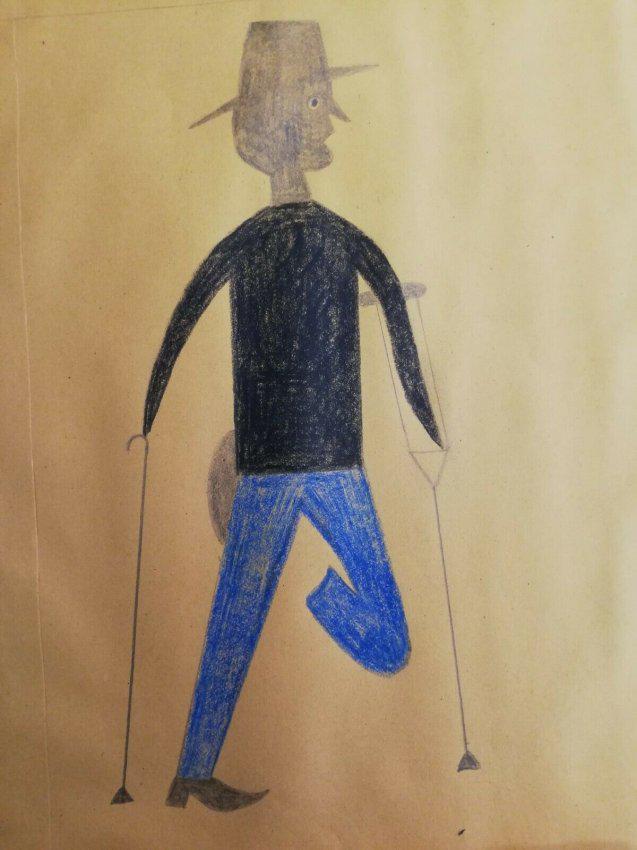 Bill Taylor Outsider Artist Painting on Paper: Bill Taylor Outsider Artist Painting on Paper. Size: 11 x 8 inches. Watercolor on paper.This work is being offered as-is, as in manner of or as after the artist. William -Bill- Traylor (April 1, 1853�