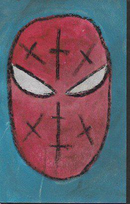 JMB SIGNED - SAMO - SMALL PAINTING POSTCARD (1 of 2)