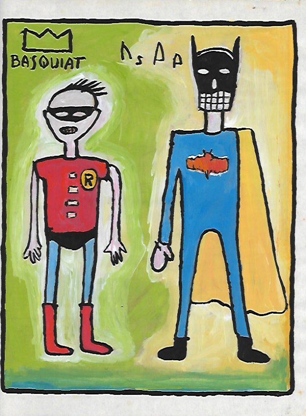 Signed Basquiat Drawing on Paper (1 of 1)