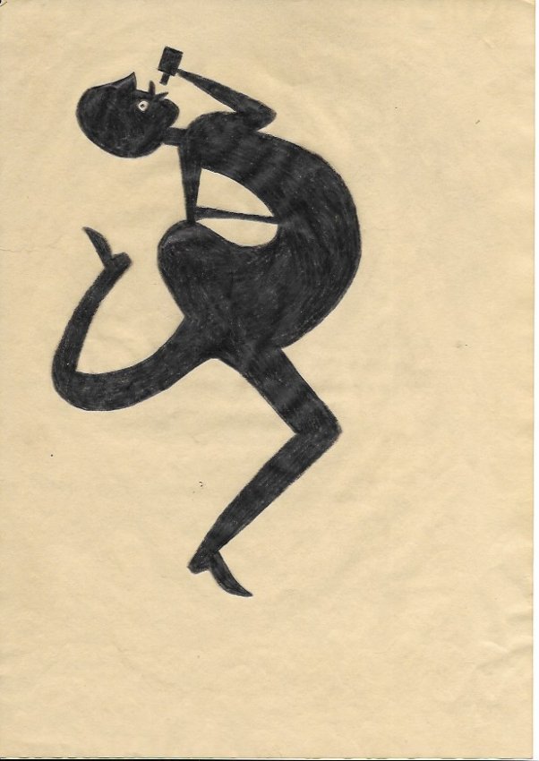 Bill Traylor Outsider Artist Drawing on Paper: Bill Traylor Outsider Artist Drawing on Paper. Size: 11 x 8 inches. Watercolor on paper.This work is being offered as-is, as in manner of or as style of the artist. William -Bill- Traylor (April 1, 18
