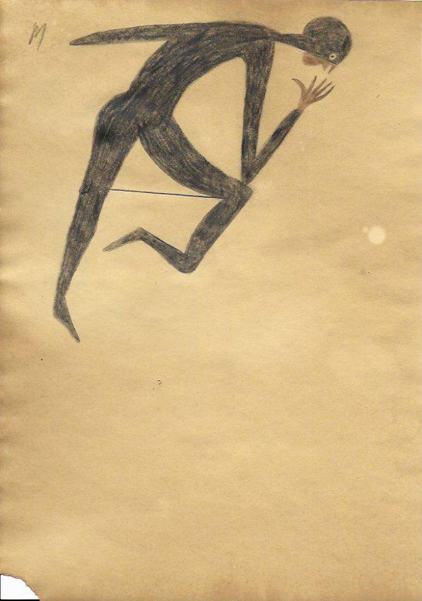 Bill Traylor Outsider Artist Drawing on Paper: Bill Traylor Outsider Artist Drawing on Paper. Size: 11 x 8 inches. Watercolor on paper.This work is being offered as-is, as in manner of or as style of the artist. William -Bill- Traylor (April 1, 18