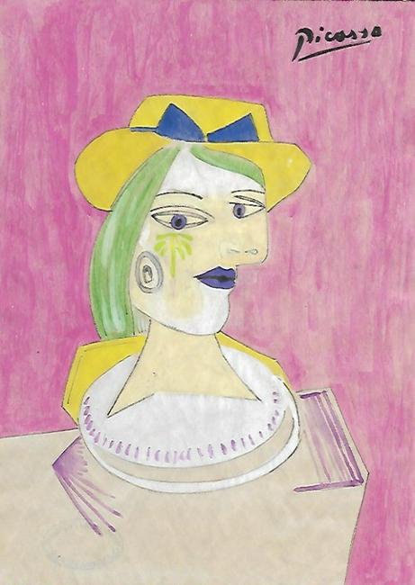 Mixed Media Pablo Picasso on Paper signed (1 of 2)