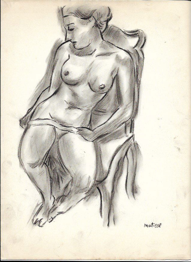 HENRI MATISSE Drawing on Paper Signed (1 of 2)