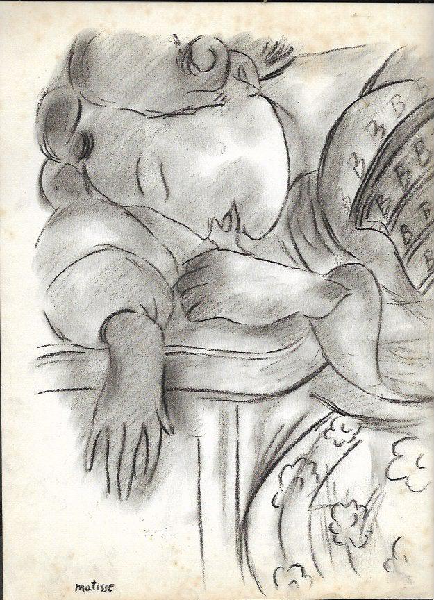 HENRI MATISSE DRAWINGS ON PAPER SIGNED AND SEAL (1 of 2)