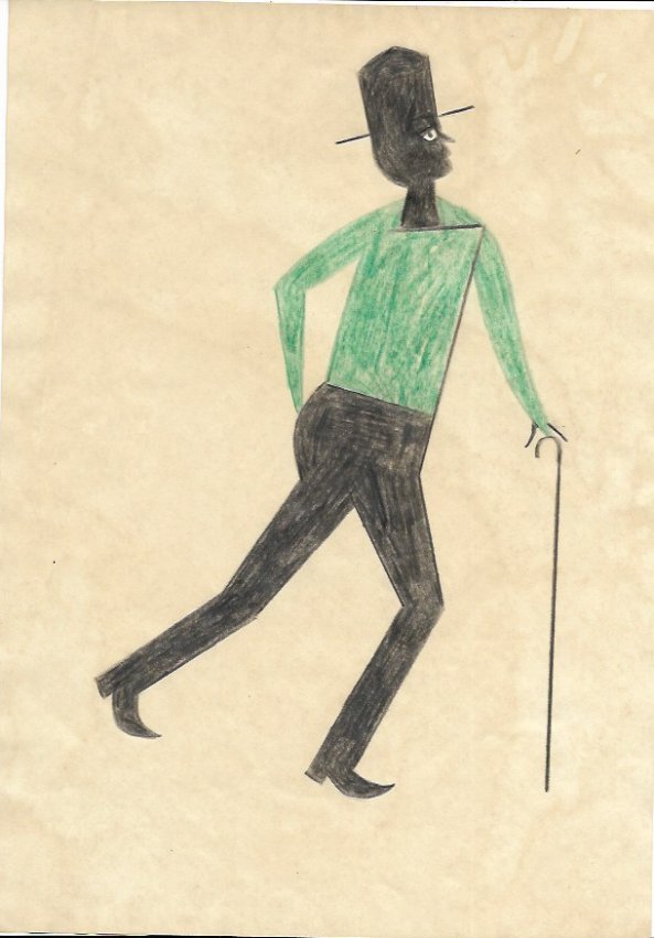 Bill Traylor Outsider Artist Drawing on Paper: Bill Traylor Outsider Artist Drawing on Paper. Size: 11 x 8 inches. Watercolor on paper.This work is being offered as-is, as in manner of or as style of the artist. William -Bill- Traylor (April 1, 18