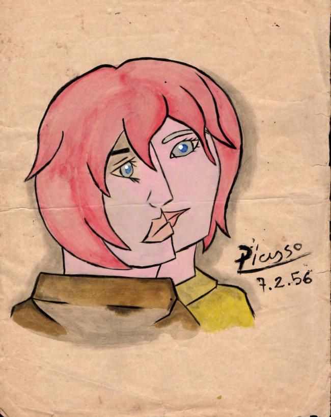 Pablo Picasso DRAWING ON PAPER SIGNED AND SEALED (1 of 2)