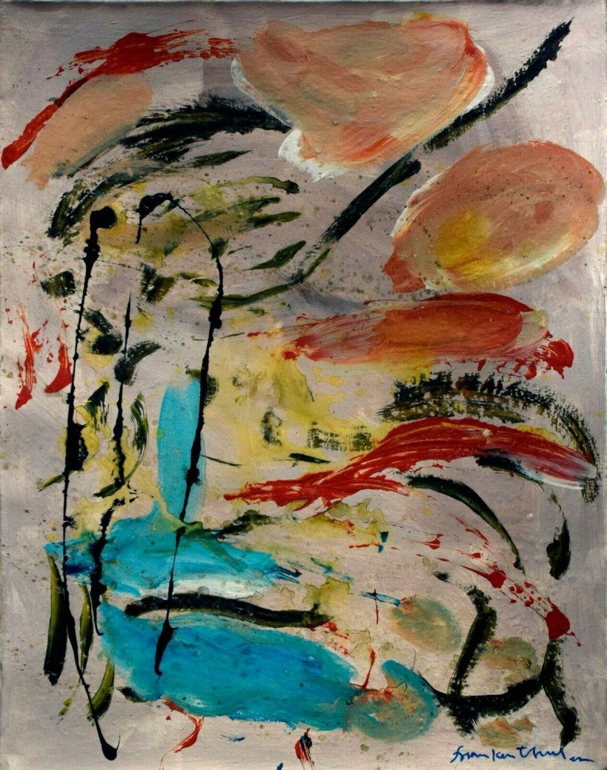 Helen Frankenthaler Modern art  abstract oil on canvas (1 of 4)