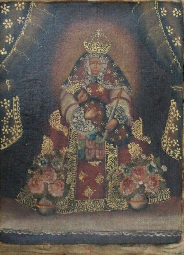 Peruvian Cusco Folk Art Oil Painting (1 of 2)