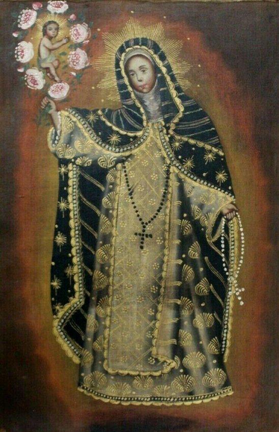 Peruvian Cusco Folk Art Oil Painting (1 of 2)