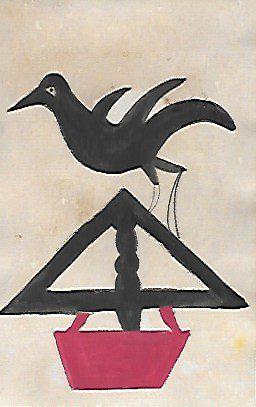 Bill Taylor Outsider Artist Painting on Postcard: Bill Taylor Outsider Artist Painting on Postcard Size: 6 x 4 inches. This work is being offered as-is, as in manner of or as after the artist. William -Bill- Traylor (April 1, 1853ÃƒÂƒÃ‚ÂƒÃ�