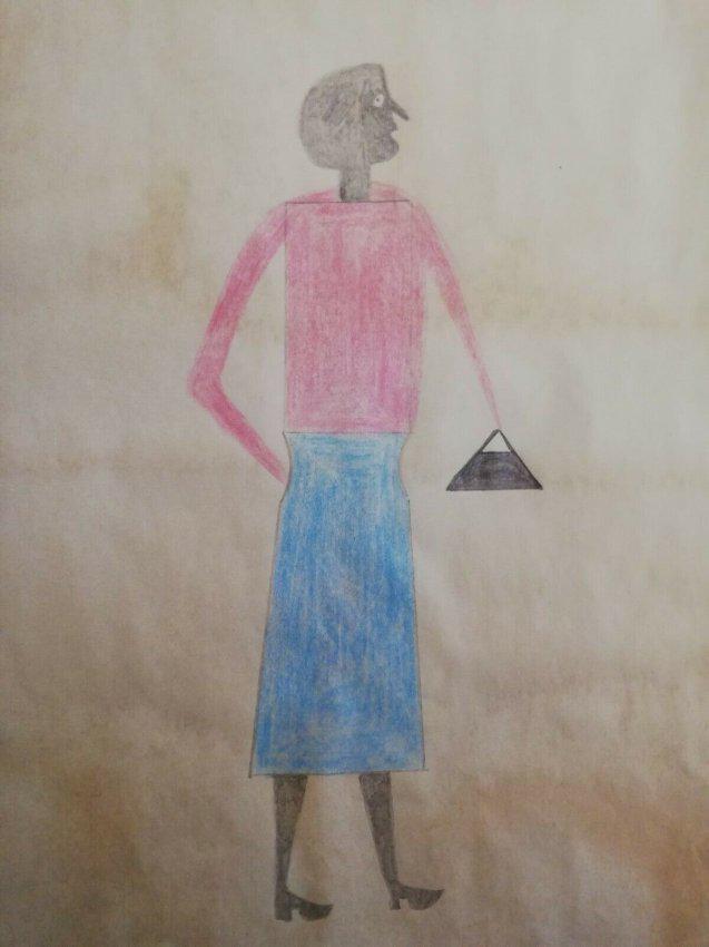 Bill Traylor Outsider Artist Drawing on Paper: Bill Traylor Outsider Artist Drawing on Paper. Size: 11 x 8 inches. Watercolor on paper.This work is being offered as-is, as in manner of or as style of the artist. William -Bill- Traylor (April 1, 18
