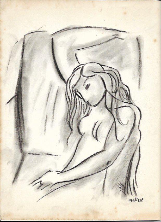 HENRI MATISSE Drawing on Paper Signed (1 of 2)