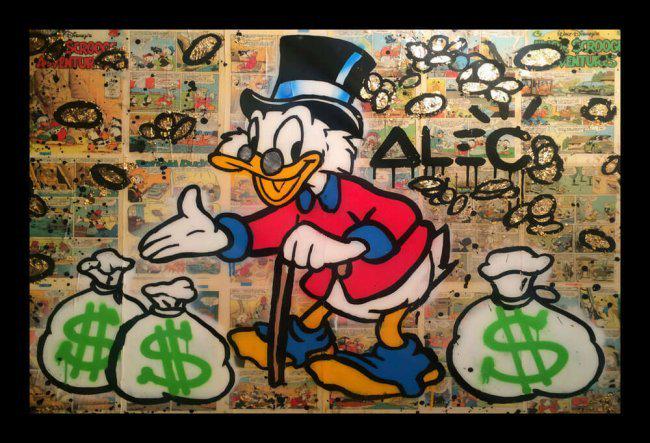 Alec Monopoly- Scrooge McDuck Print on Canvas (1 of 1)