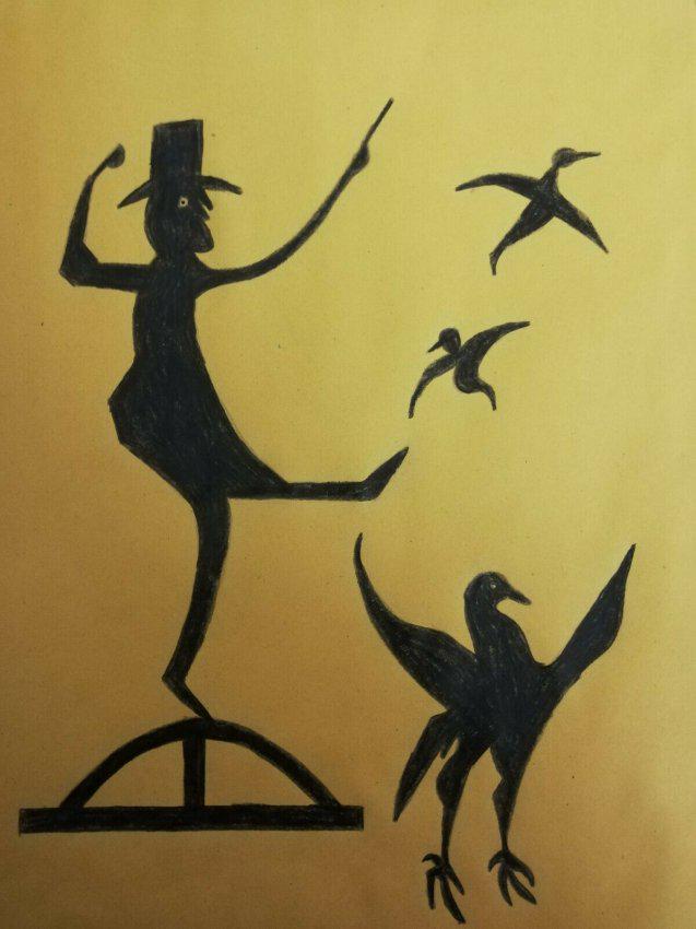 Bill Traylor Outsider Artist Drawing on Paper (1 of 1)