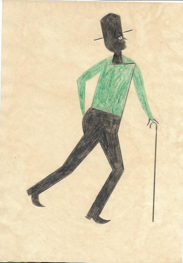 Bill Traylor Outsider Artist Drawing on Paper: Bill Traylor Outsider Artist Drawing on Paper. Size: 11 x 8 inches. Watercolor on paper.This work is being offered as-is, as in manner of or as style of the artist. William -Bill- Traylor (April 1, 18