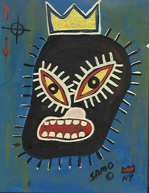 Jean Basquiat DRAWING ON PAPER SIGNED (1 of 2)