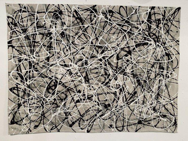 Jackson Pollock Abstract Painting Oil on Canvas (1 of 4)
