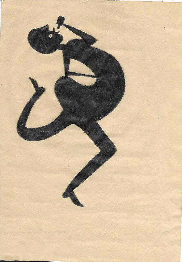 Bill Traylor Outsider Artist Drawing on Paper: Bill Traylor Outsider Artist Drawing on Paper. Size: 11 x 8 inches. Watercolor on paper.This work is being offered as-is, as in manner of or as style of the artist. William -Bill- Traylor (April 1, 18