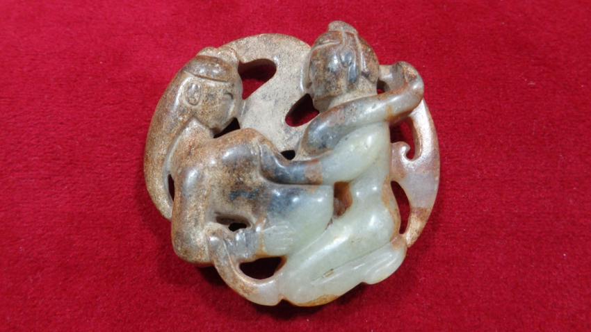 Natural Jade  Hand Carved Couple (1 of 3)