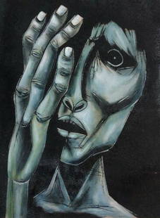 Oswaldo Guayasamin Painting ON CANVAS: Oswaldo Guayasamin Painting ON CANVAS Aprox size 16 x 12 Inches. Provenance : NY Collection. it doesnt have any documentation or cerfication, Sold as is to the manner or style of the artist, Good Cond