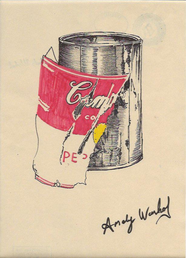 Signed Andy Warhol Mixed Media on Paper.: Signed Andy Warhol Mixed Media on Paper. Approx Size: 11 3/4 x 8 1/2 inches. Provenance: NY Collector.Sold as is to the manner or style of the artist, Good Condition, See photos.