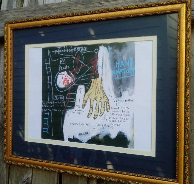 Jean Micheal Basquiat Drawing on Paper Framed (1 of 4)