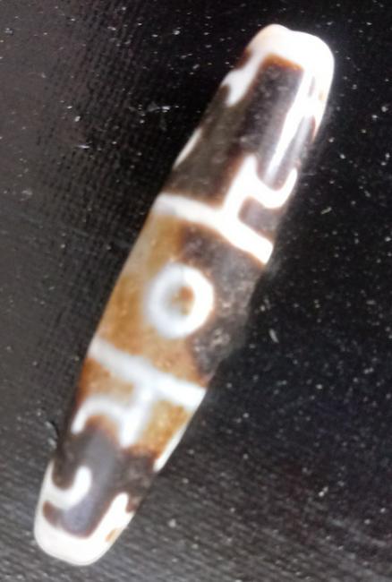 Tibet 3 Eyes Heaven And Earth Dzi Bead (1 of 2)