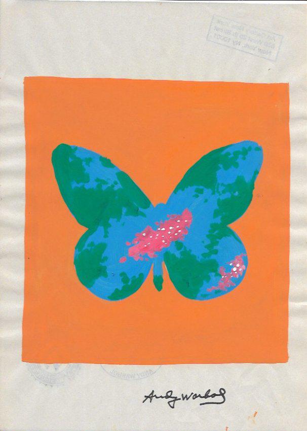 Signed Andy Warhol Mixed Media on Paper (1 of 2)