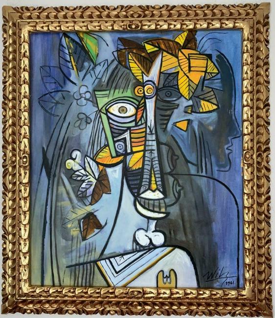 WIFREDO LAM PAINTING OIL ON CANVAS (1 of 9)