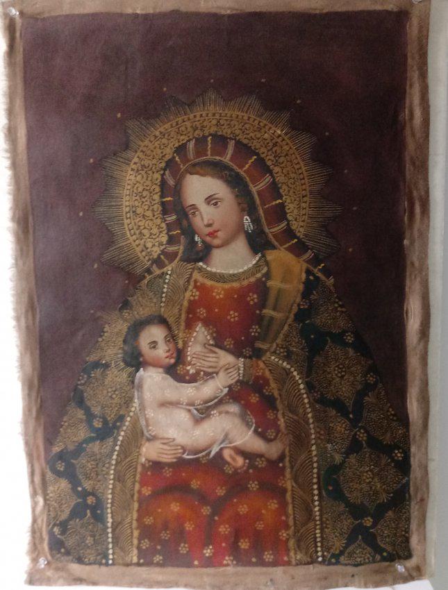 Peruvian Cusco Folk Art Oil Painting on Canvas (1 of 1)