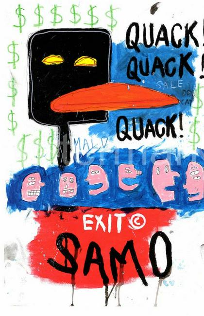 Jean Basquiat Mixed Media Neo-expressionism (1 of 1)