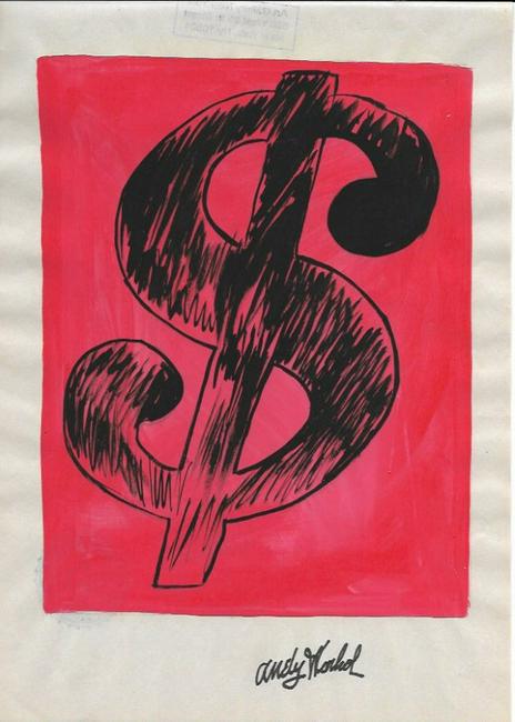 Signed Andy Warhol Mixed Media on Paper: Signed Andy Warhol Mixed Media on Paper. Approx Size: 11 3/4 x 8 1/2 inches. Provenance: NY Collector.Sold as is to the manner or style of the artist, Good Condition, See photos.Condition ReportCondit