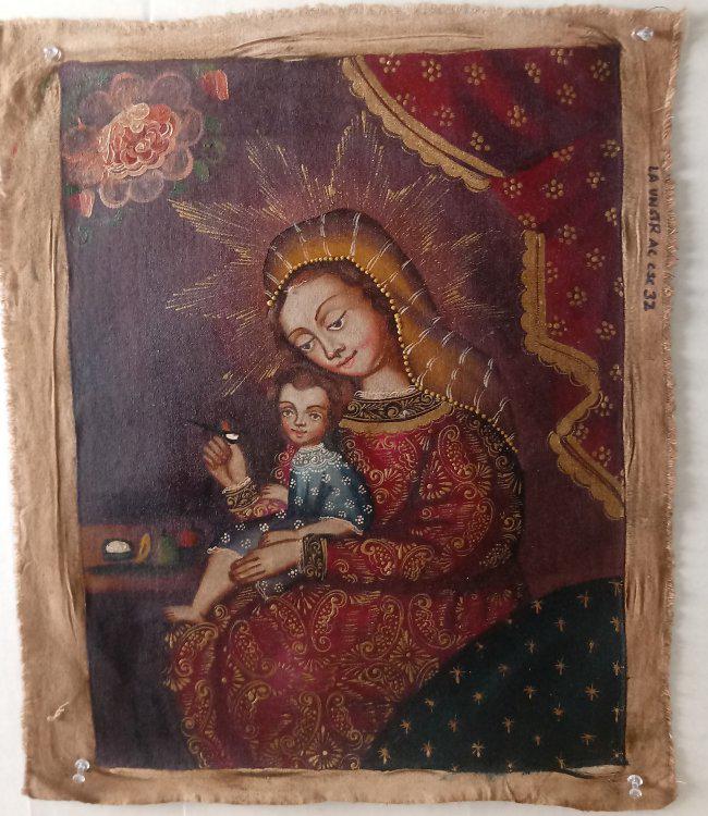 Peruvian Cusco Folk Art Oil Painting on Canvas (1 of 1)