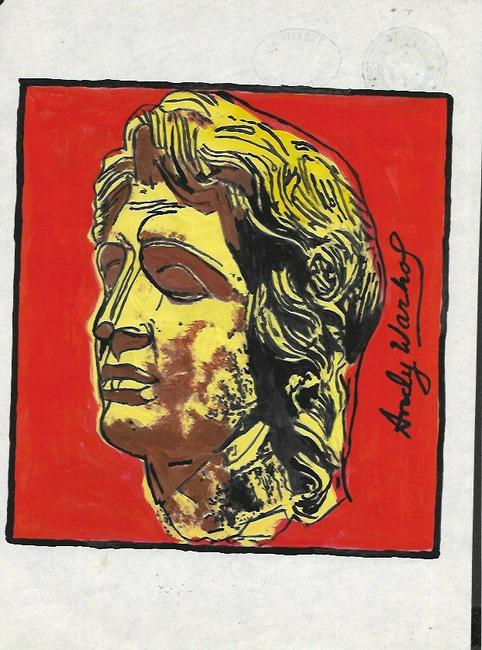 Andy Warhol Mixed Media Drawing (1 of 2)