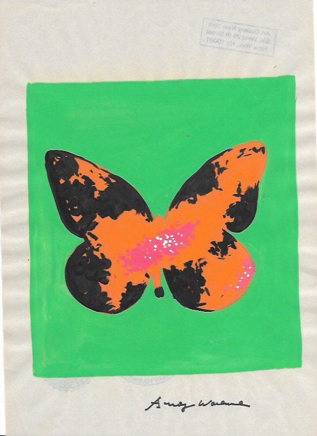 Signed Andy Warhol Mixed Media on Paper: Signed Andy Warhol Mixed Media on Paper. Approx Size: 11 3/4 x 8 1/2 inches. Provenance: NY Collector.Sold as is to the manner or style of the artist, Good Condition, See photos.